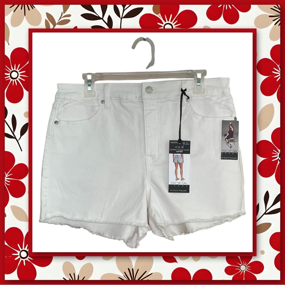 Sofia Jeans by Sofia Vergara Chi Shorts – White Denim – Size 10 – NWT